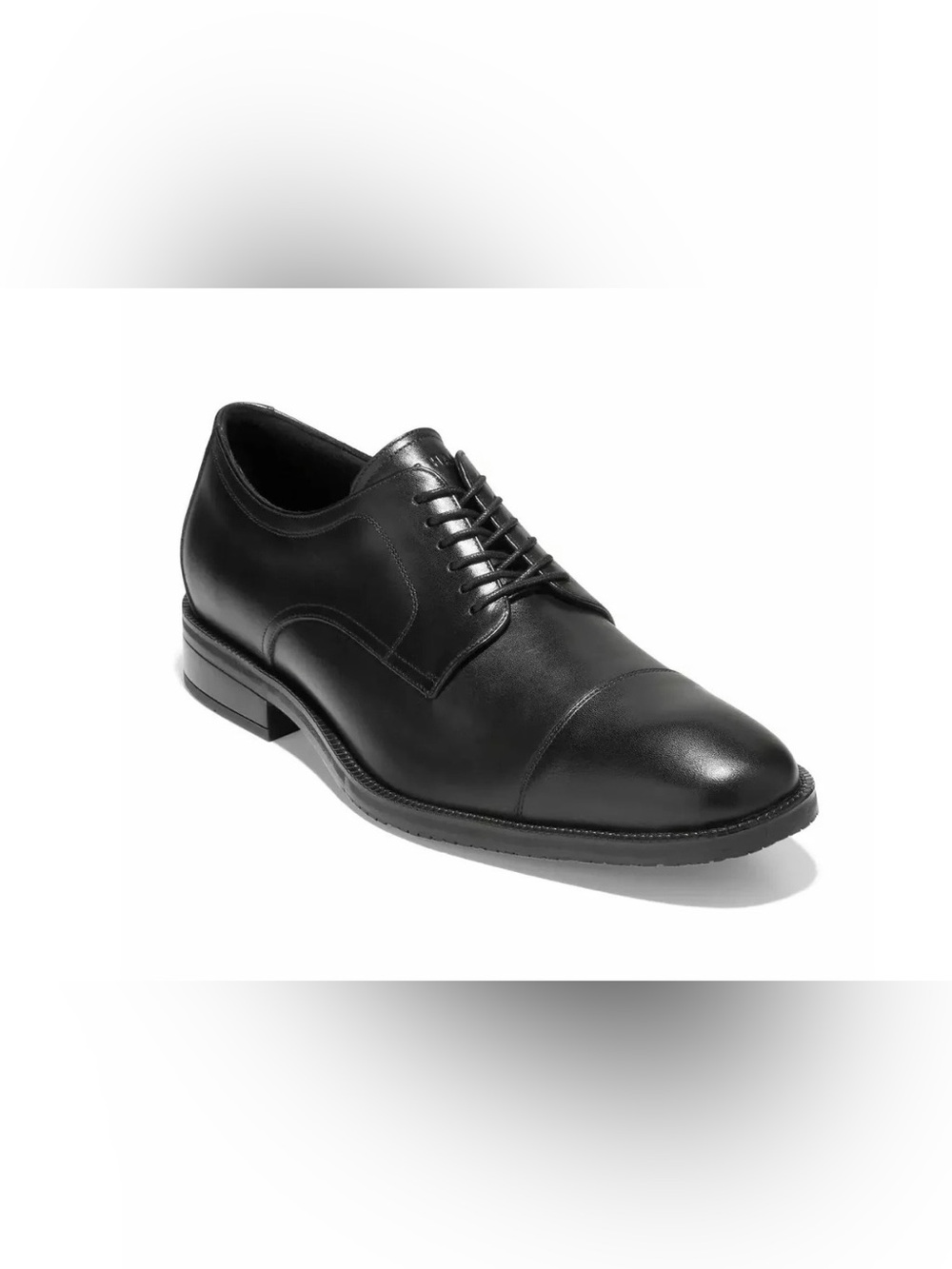 Cole Haan Black Cap-Toe Derby Leather Shoe Size 11
